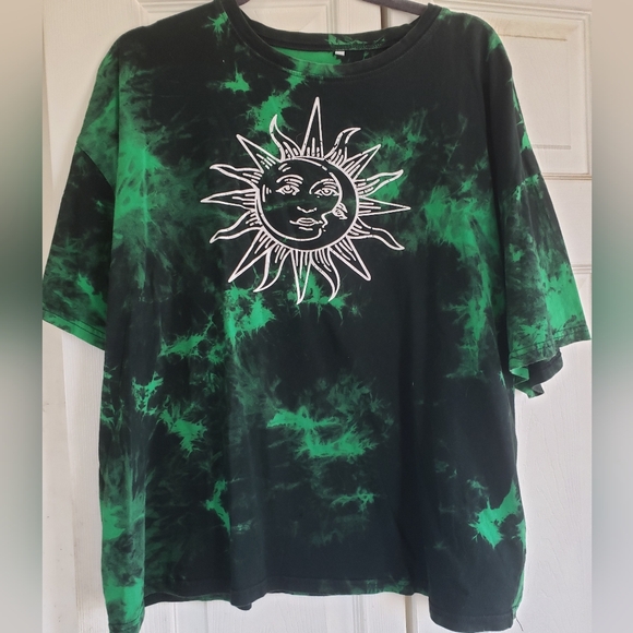 Shein Graphic Tie Dye Sun Tee 3X - Picture 1 of 6